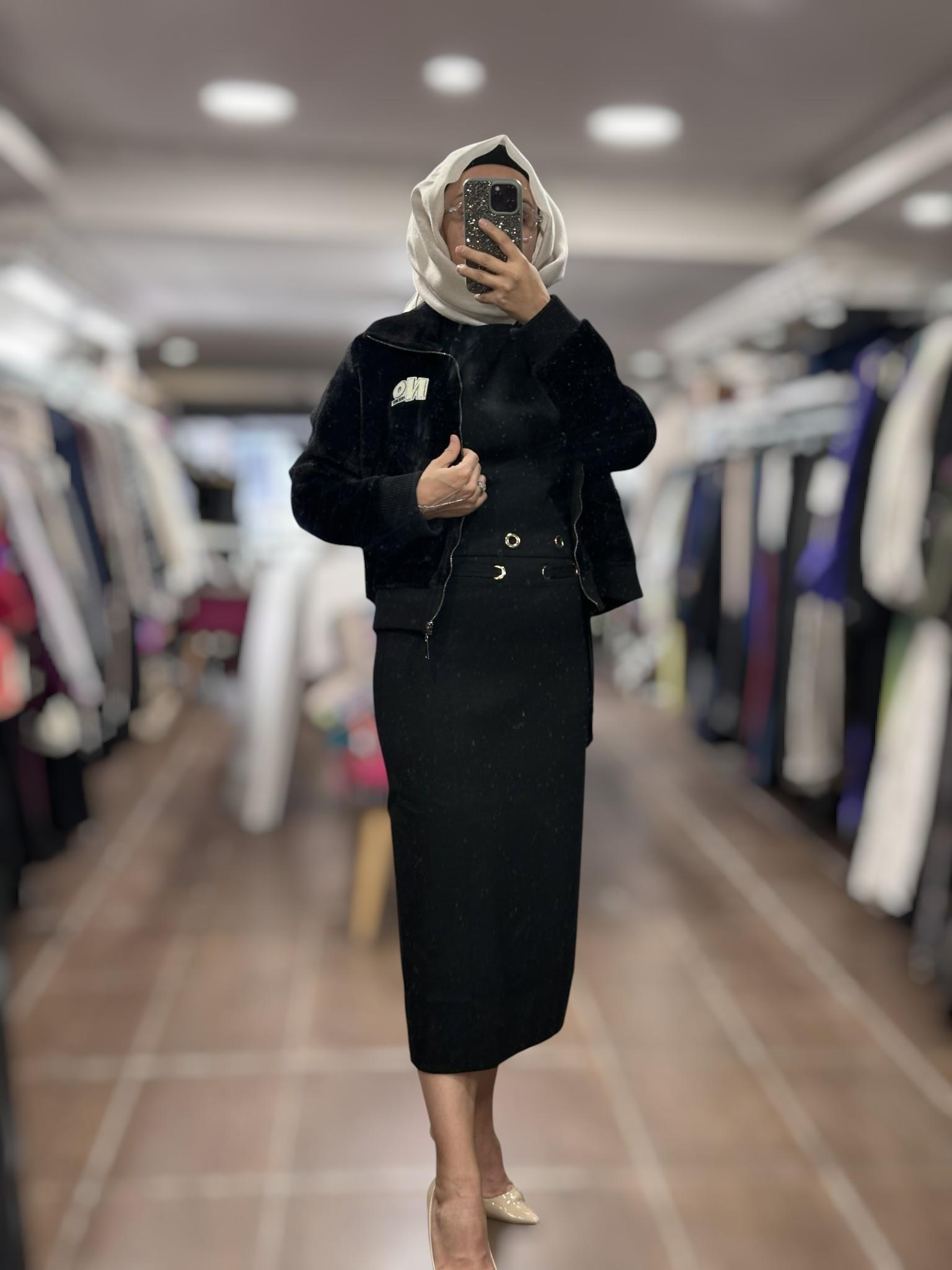 ON FASHION 26K.ON.MNT.66720.01 SAKALLI CEP DETAYLI MONT - SİYAH