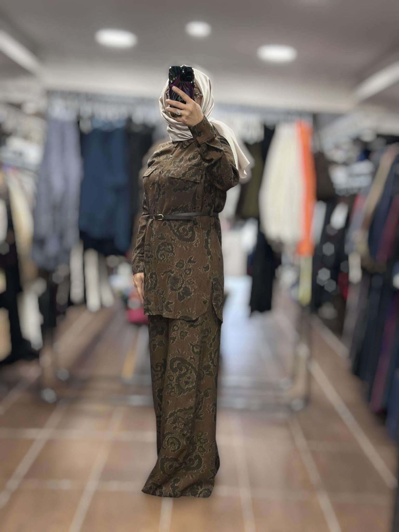 ON FASHION 26K.ON.PNT.64321.01 BOL PAÇA BELİ BAĞCIKLI PANTOLON - KAHVE
