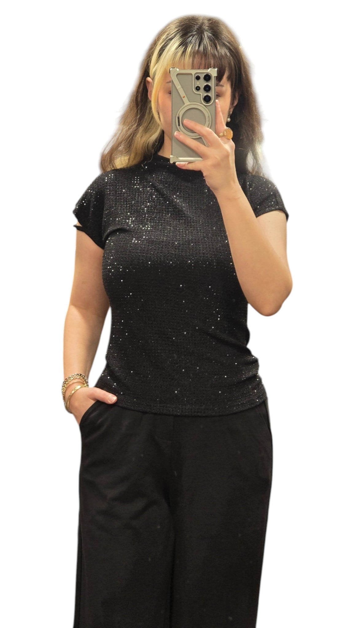 ON FASHION 26Y.ON.BLZ.70357.01 BLUZ - SİYAH
