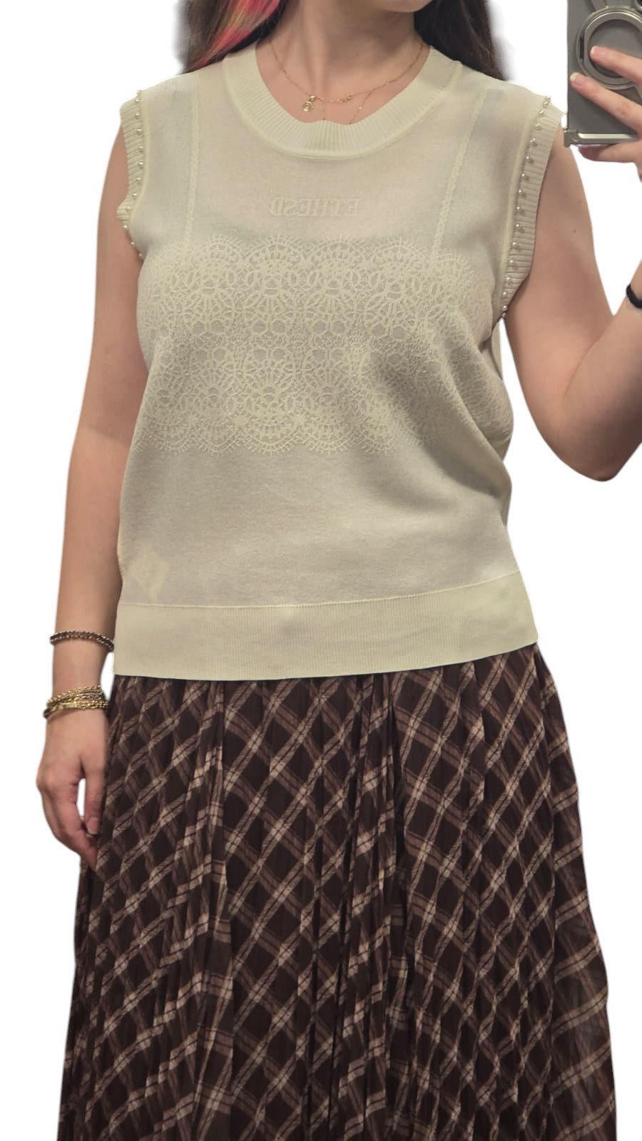 ON FASHION 26Y.ON.BLZ.70359.01 İNCİLİ BLUZ - BEJ