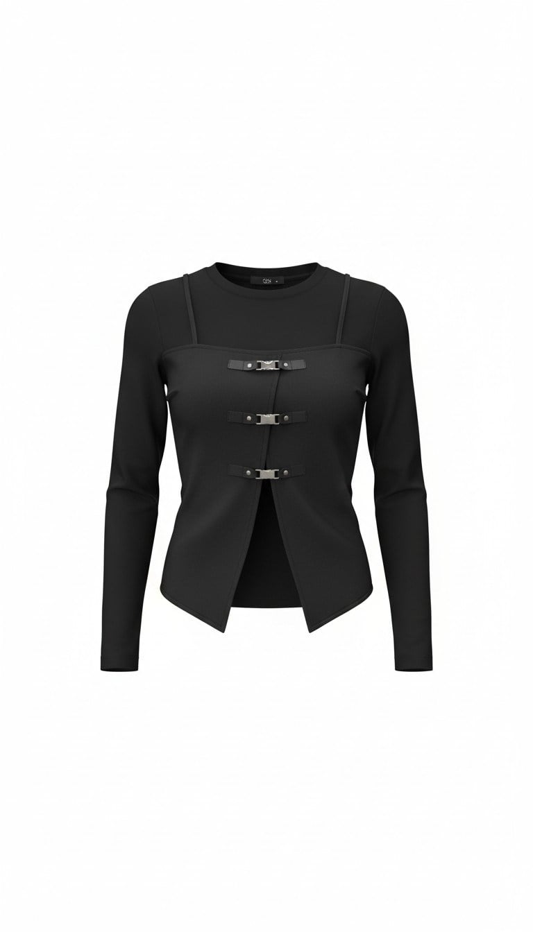 ON FASHION 26Y.ON.BLZ.70367.01 BLUZ - SİYAH