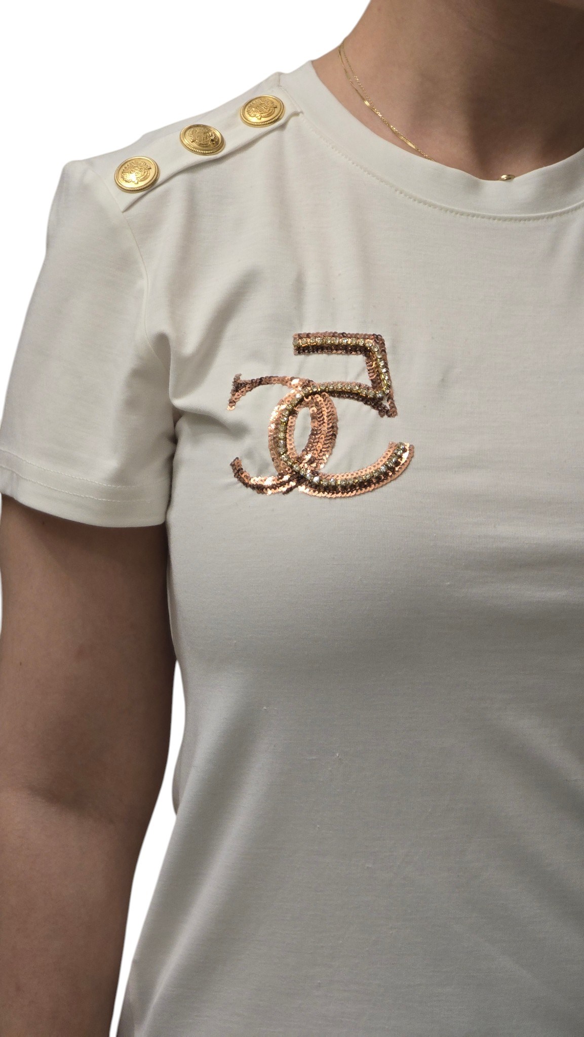 ON FASHION 26Y.ON.BLZ.76609.01 OMUZLARI DÜĞMELİ KISA KOL BLUZ -EKRU
