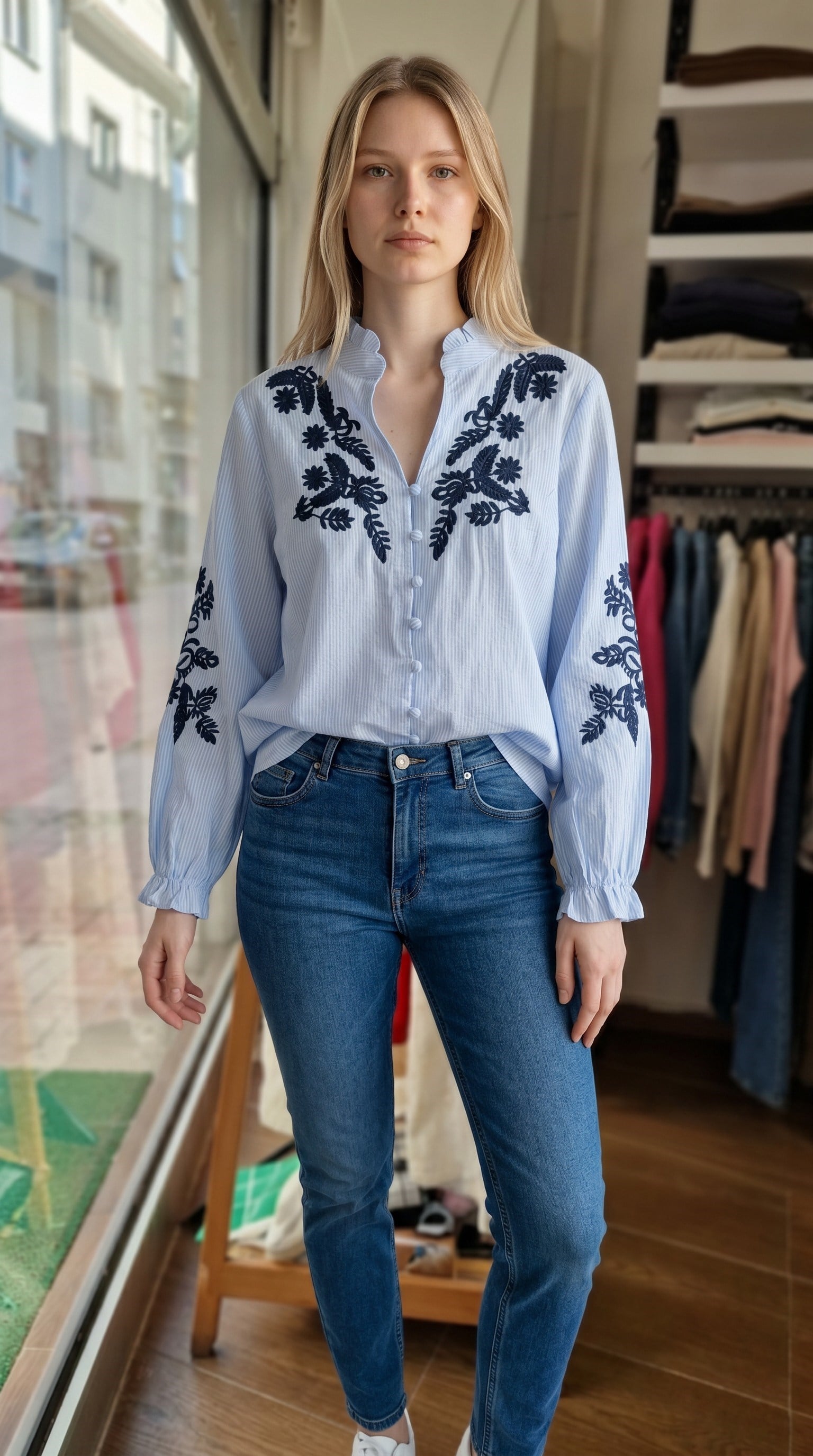 ON FASHION 26Y.ON.GML.70332.01 B1-07(CH2229) GÖMLEK - MAVİ