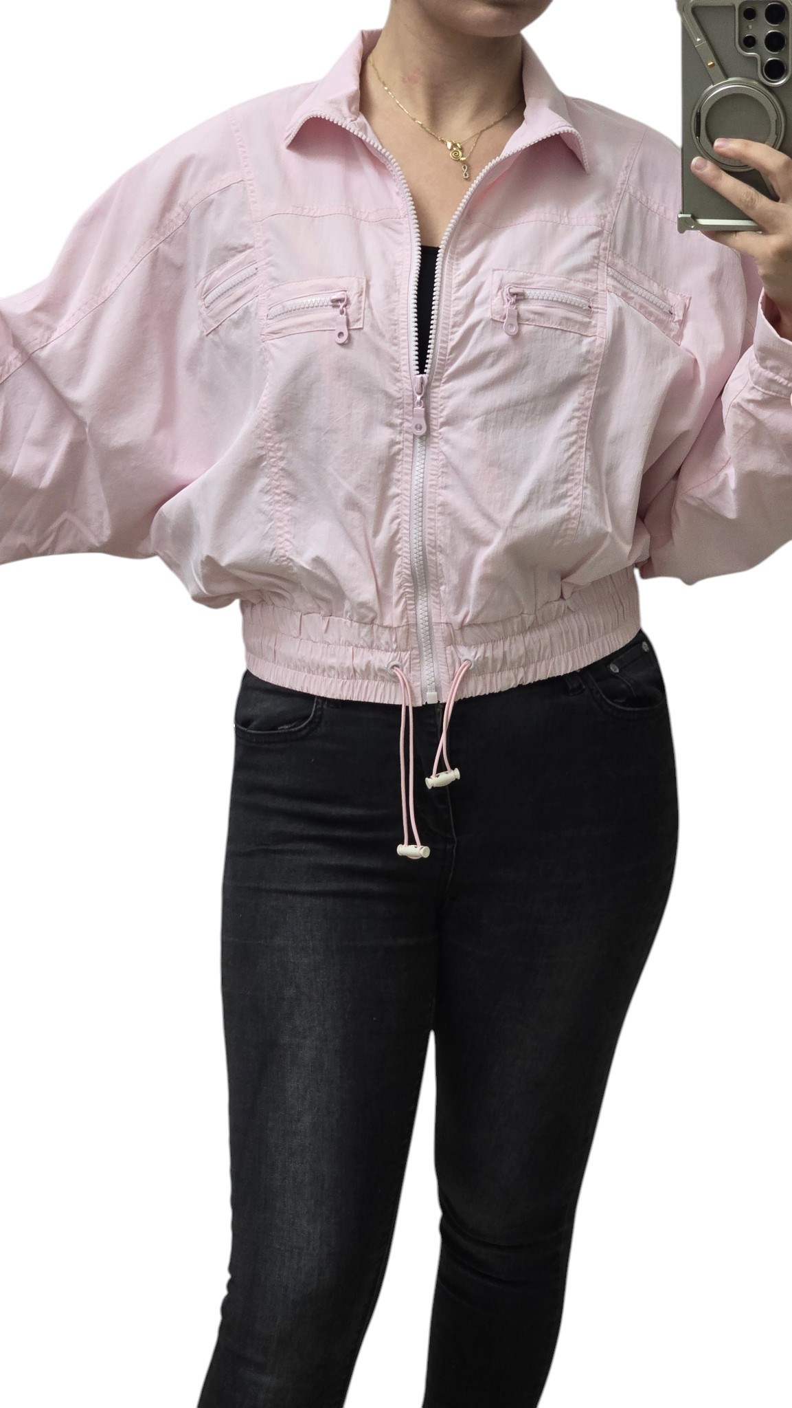 ON FASHION 26Y.ON.MNT.76707.01 BELİ LASTİKLİ PARAŞÜT KUMAŞ CEKET - pembe