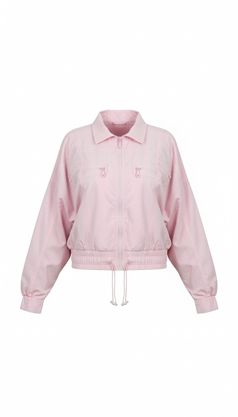ON FASHION 26Y.ON.MNT.76707.01 BELİ LASTİKLİ PARAŞÜT KUMAŞ CEKET - pembe