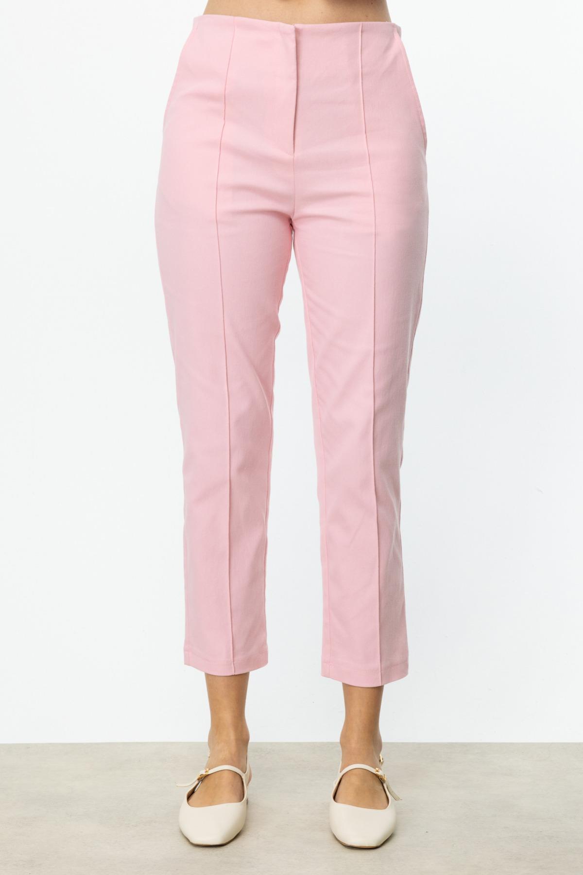 ON FASHION ÇİAMLI DAR PANTOLON - PEMBE