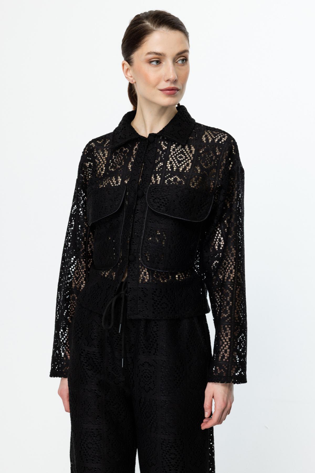 ON FASHION DANTEL CEKET - SİYAH