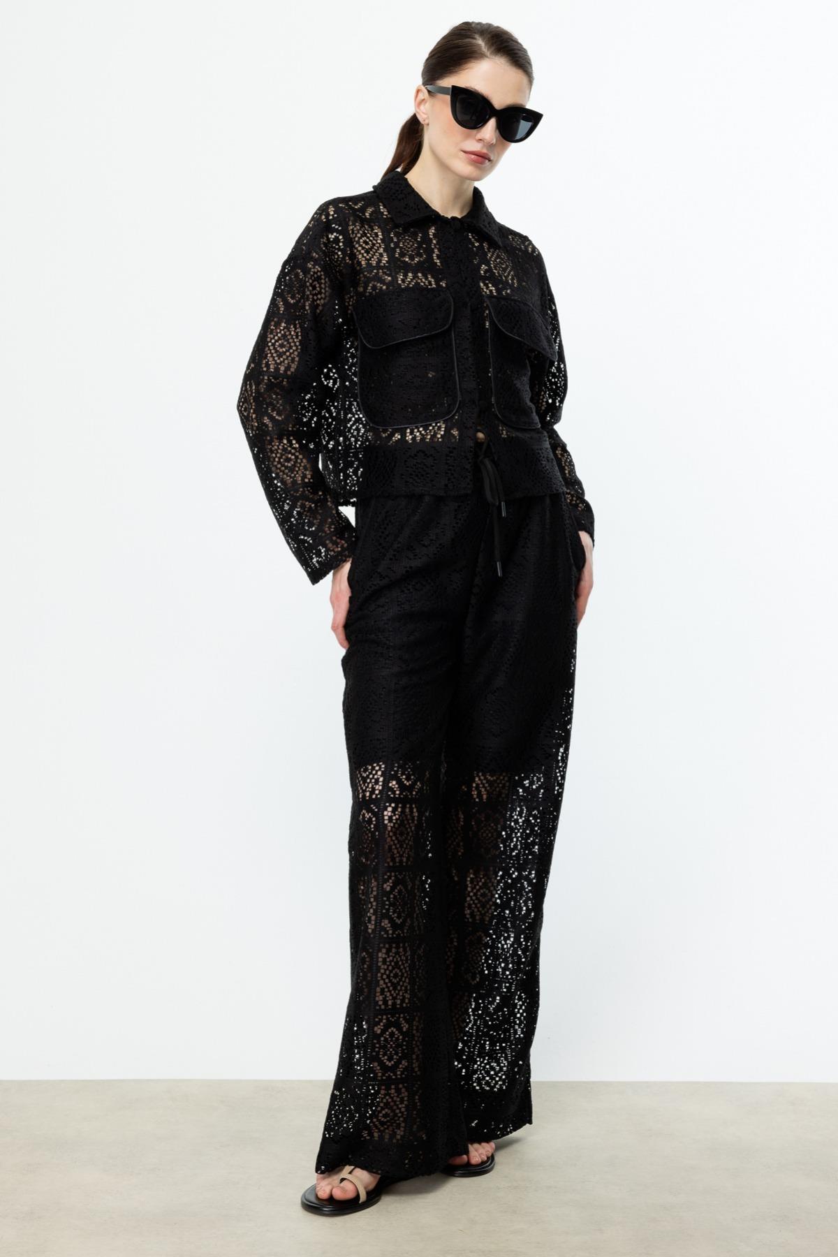 ON FASHION DANTEL PANTOLON - SİYAH