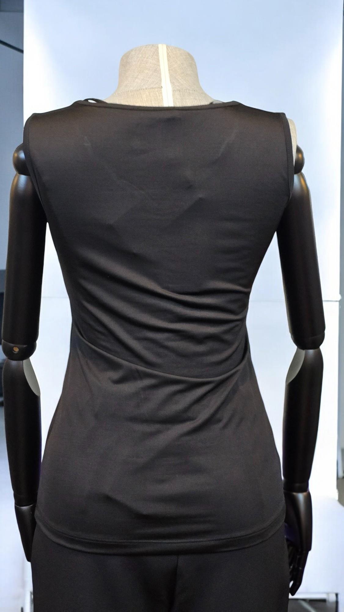 ON FASHION DİLİM YAKA BASİC ATLET - SİYAH