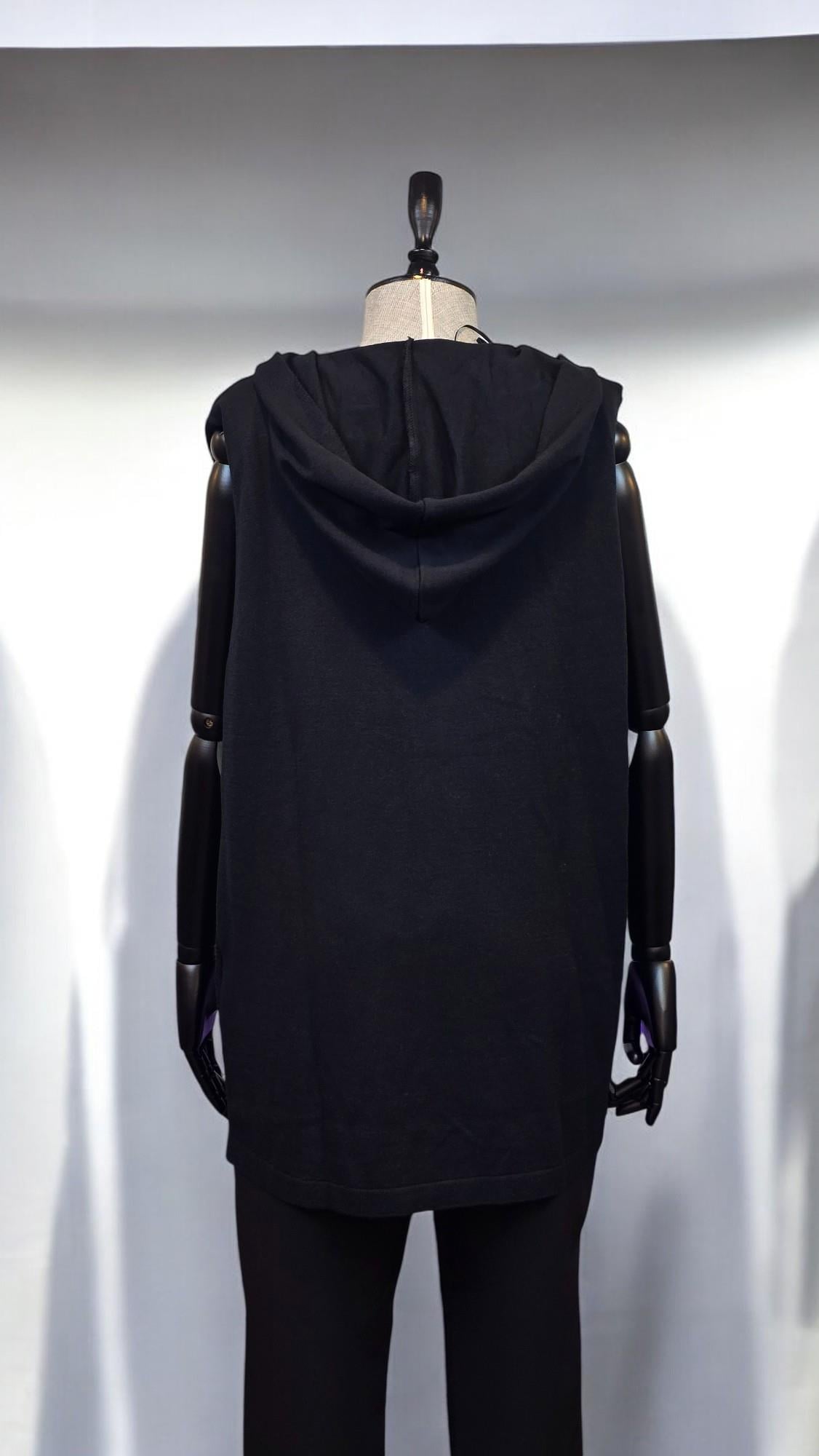 ON FASHION KAPÜŞONLU YELEK - SİYAH