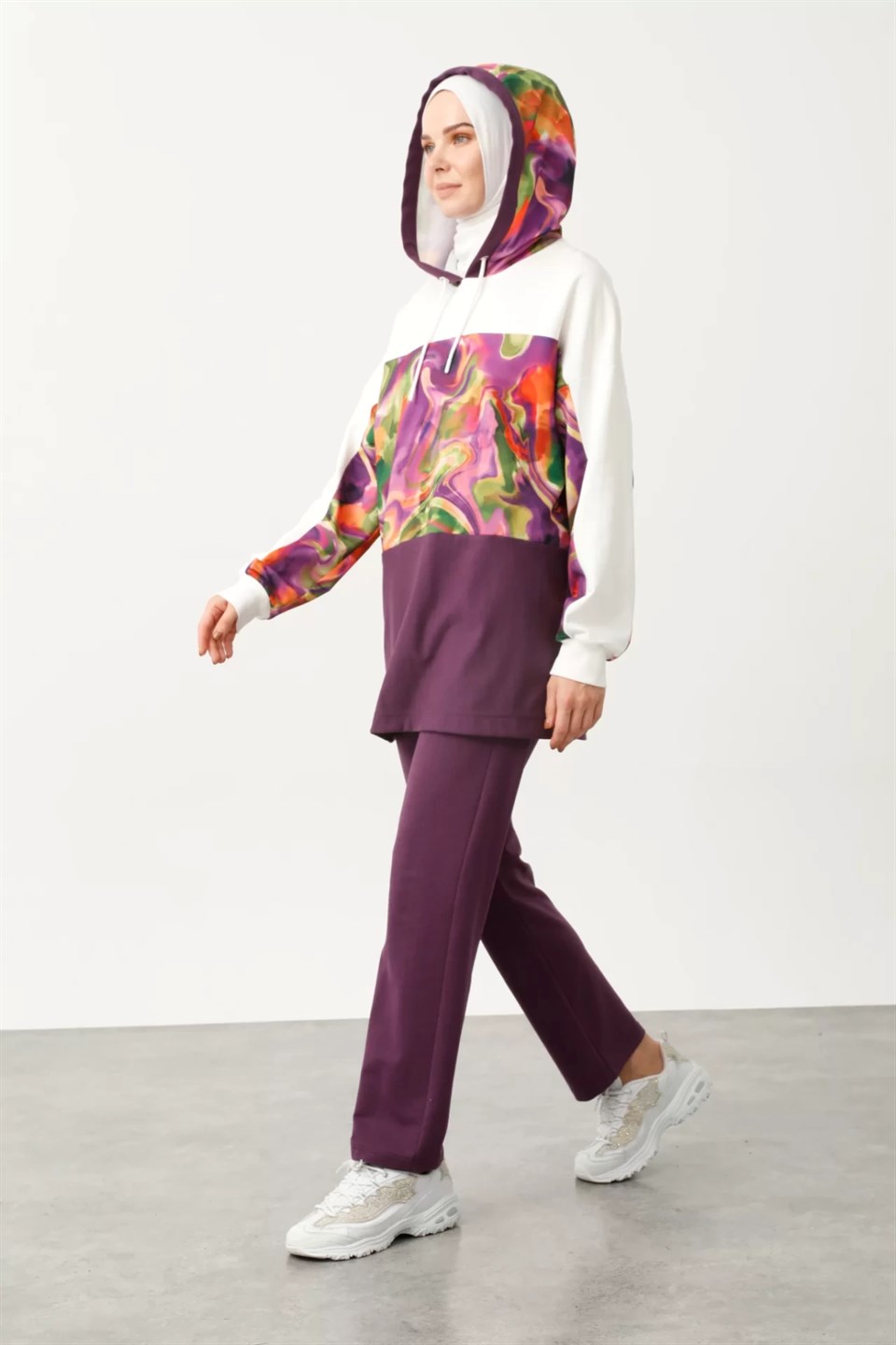 PUFFY DİJİTAL TEK SWEAT - MOR