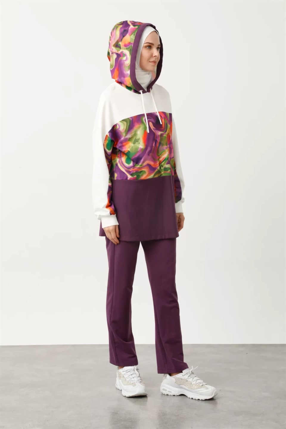 PUFFY DİJİTAL TEK SWEAT - MOR