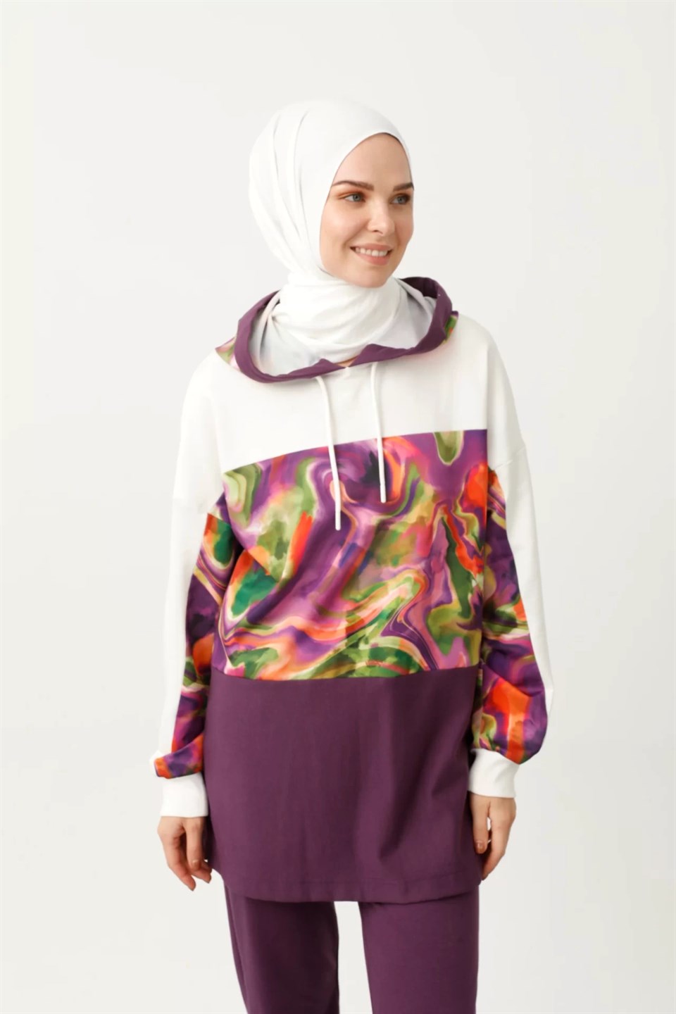 PUFFY DİJİTAL TEK SWEAT - MOR