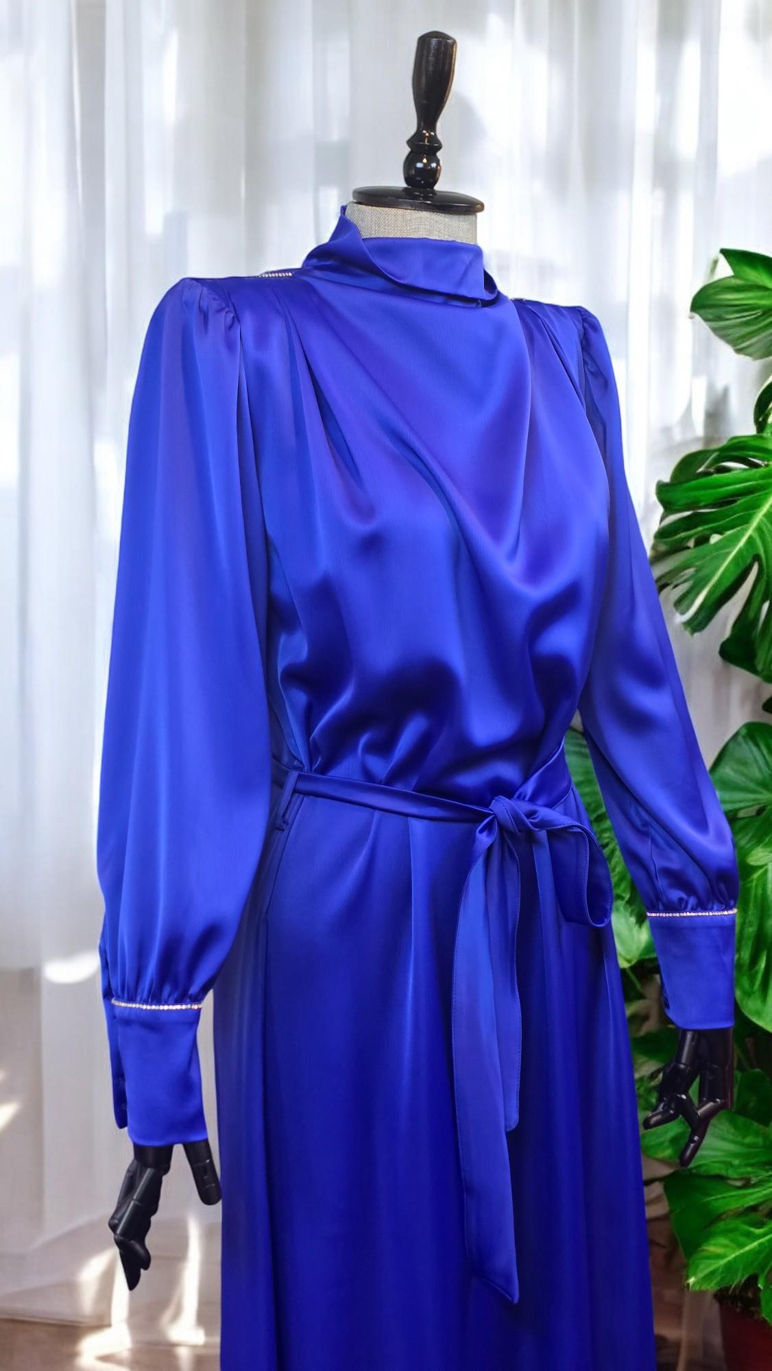 ZARA SATEN ELBİSE - SAKS