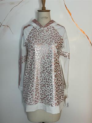 -moodbasic Leopar Baskılı Sweatshırt - Ekru