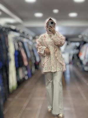 25YGSTNK3191/Ghisa Tunik - Pudra