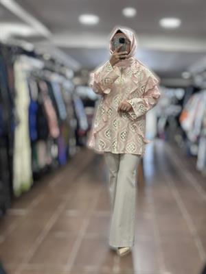 25YGSTNK3191/Ghisa Tunik - Pudra