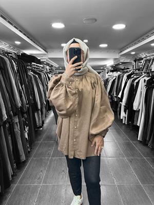 25YGSTNK4033/Ghisa Tunik - Açık Kahve