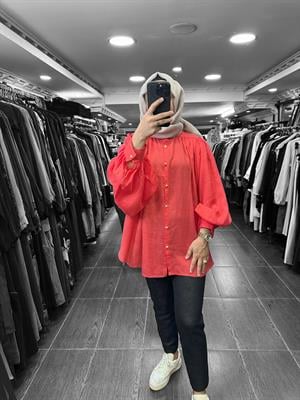 25YGSTNK4033/Ghisa Tunik - Kırmızı