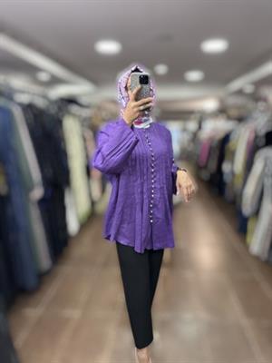 25YGSTNK4690-ghisa tunik - mor