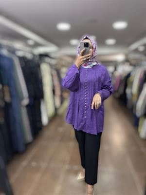 25YGSTNK4690-ghisa tunik - mor