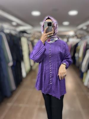 25YGSTNK4690-ghisa tunik - mor