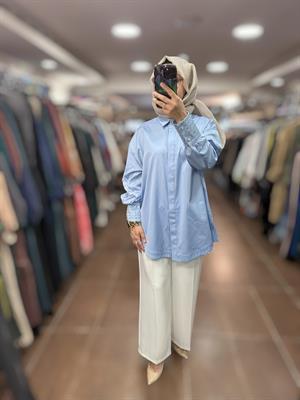 25YGSTNK4849/Ghisa Tunik Gömlek - Mavi