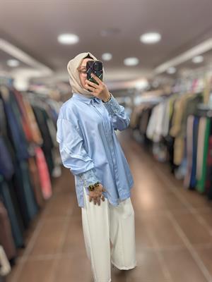 25YGSTNK4849/Ghisa Tunik Gömlek - Mavi