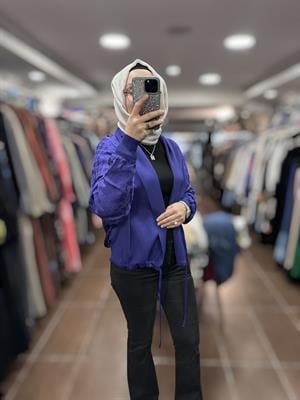 25YÖRHRK3157/Ghisa Hırka - Mor Kazayağı
