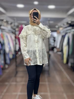 26KGSTNK3211/Ghisa Tunik - EKRU