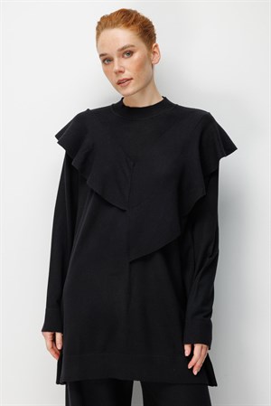 26KOBTNK4206/Ghisa Tunik - SİYAH
