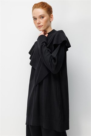 26KOBTNK4206/Ghisa Tunik - SİYAH