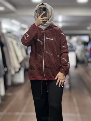 26KÖRHRK3367/Ghisa Hırka - bordo