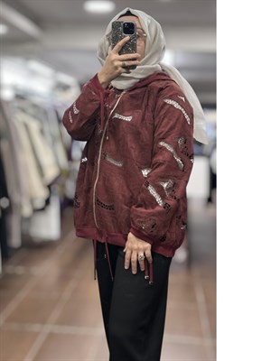 26KÖRHRK3367/Ghisa Hırka - bordo