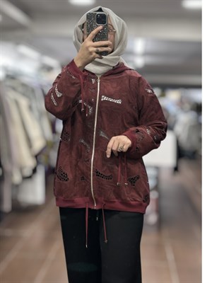 26KÖRHRK3367/Ghisa Hırka - bordo