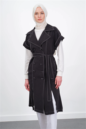 BAMBU MODEL KUMAŞ SPOR YELEK - R141 SİYAH