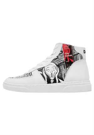 Edvard Munch The Scream / Dogo MS Ace Boots Kadın Düz Bot