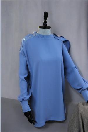 Ghisa Kol Detaylı Tunik - Mavi
