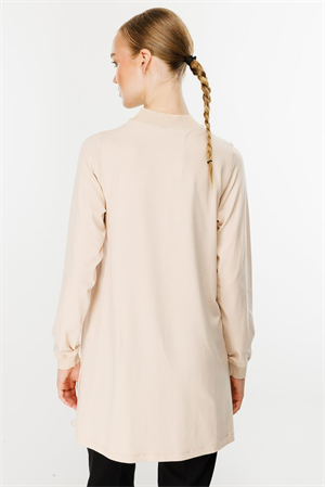 Ghisa Ribana Detaylı Tunik - Krem