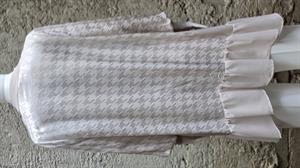 Ghisa Şifon Detaylı Tunik - Bej
