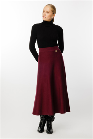 Ghisa Triko Etek - Bordo
