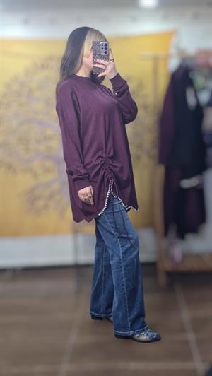 Ghisa Triko Tunik - Bordo
