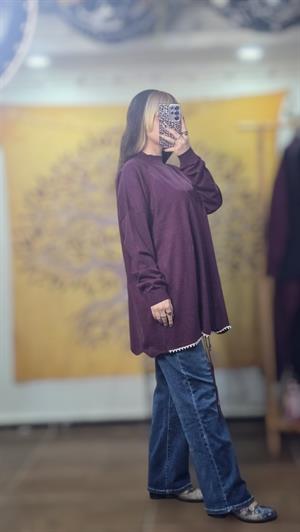 Ghisa Triko Tunik - Bordo