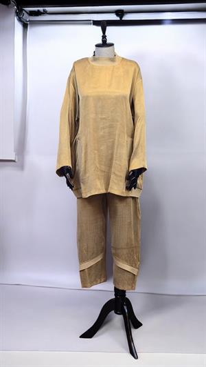 Ghisa Tunik Pantolon Takım - Hardal