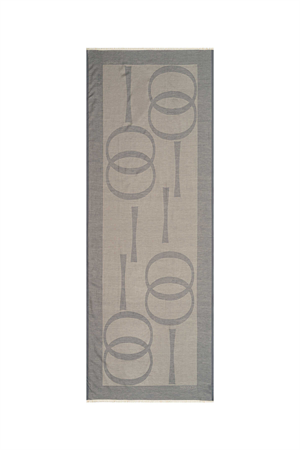 İmannoor Gri Pamuk İpek Şal 80x210
