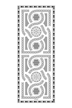 İmannoor Labirent Beyaz Krep İpek Şal 80x210