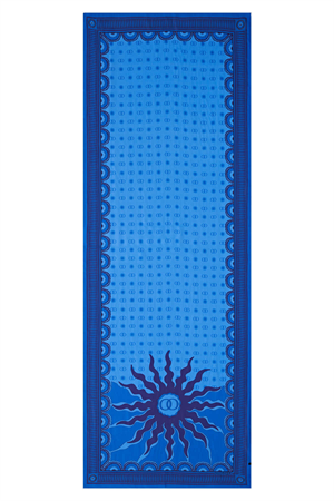 İmannoor Yıldız Saks Mavi Floş Viskon Şal 70x210