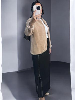 İTALY ANGORA CEKET - CAMEL