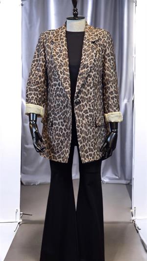 İTALY LEOPAR PARLAK CEKET - LEOPAR