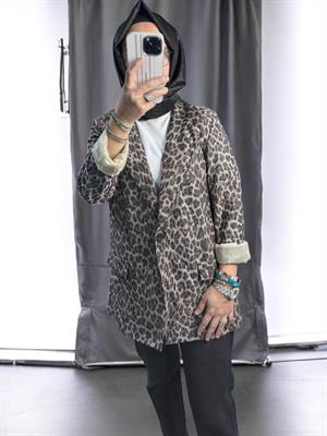 İTALY LEOPAR PARLAK CEKET - LEOPAR